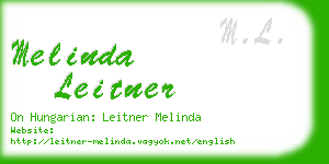 melinda leitner business card